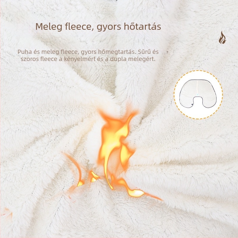 Uniszex kétoldalas velúr meleg shawl-poncsó geometriai mintával, elegáns téli–őszi–tavaszi kiegészítő