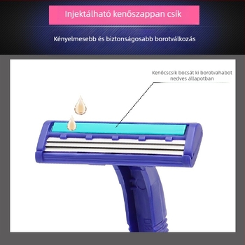YOUHAOGAN férfi egyszer használatos borotva háromrétegű rozsdamentes acél pengékkel, kézi, 3 darabos csomag