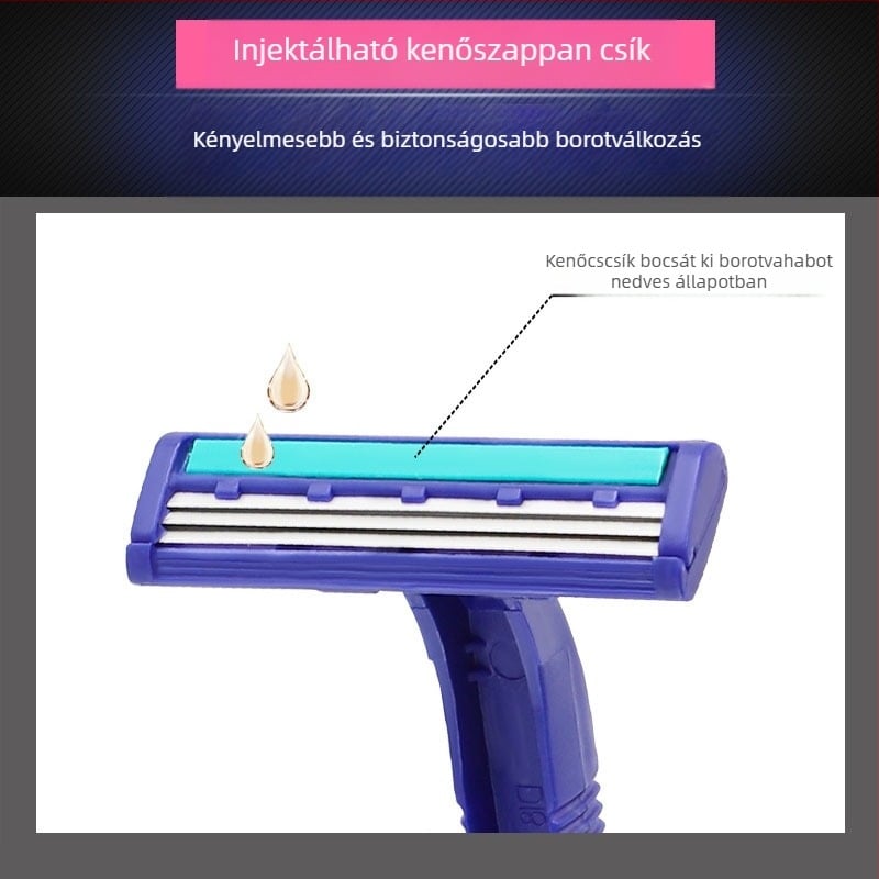 YOUHAOGAN férfi egyszer használatos borotva háromrétegű rozsdamentes acél pengékkel, kézi, 3 darabos csomag