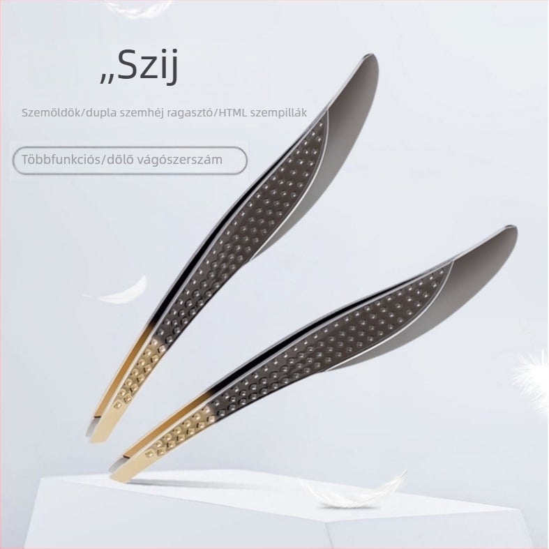 Colorful Fenling szemöldökclip és csipesz készlet, rozsdamentes acél, ferde végek, szemöldök és szempilla ápolásához