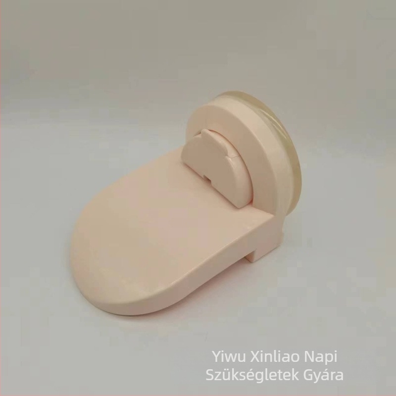 Fürdőszobai lábpedál polc ventuzával, kampós szerelés, fúrás nélküli, egy rétegű fürdőszobai tároló