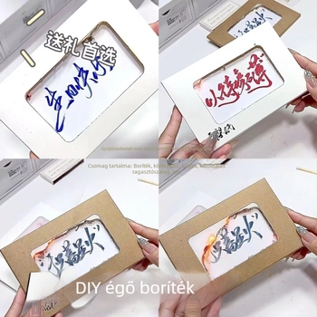 White ze Lángoló üdvözlőlap – DIY, hőnyomott papíralapú kártya születésnapra