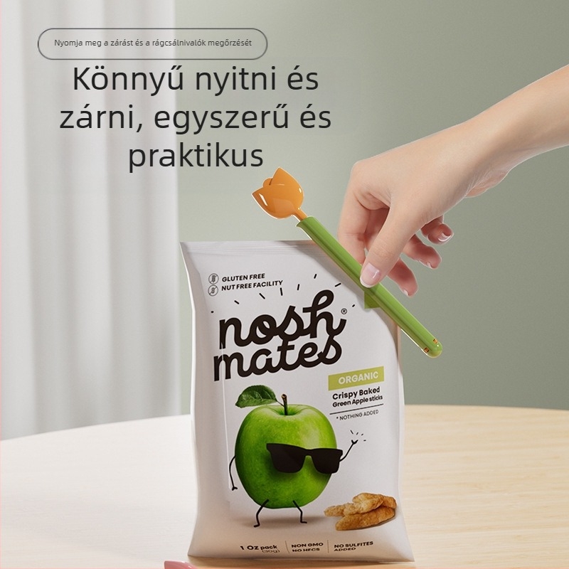 Flying Rabbit – Élelmiszer-csomagoló klipesz – modern letisztult dizájn, 5 darabos készlet, logó testreszabható, magáncímke kompatibilis