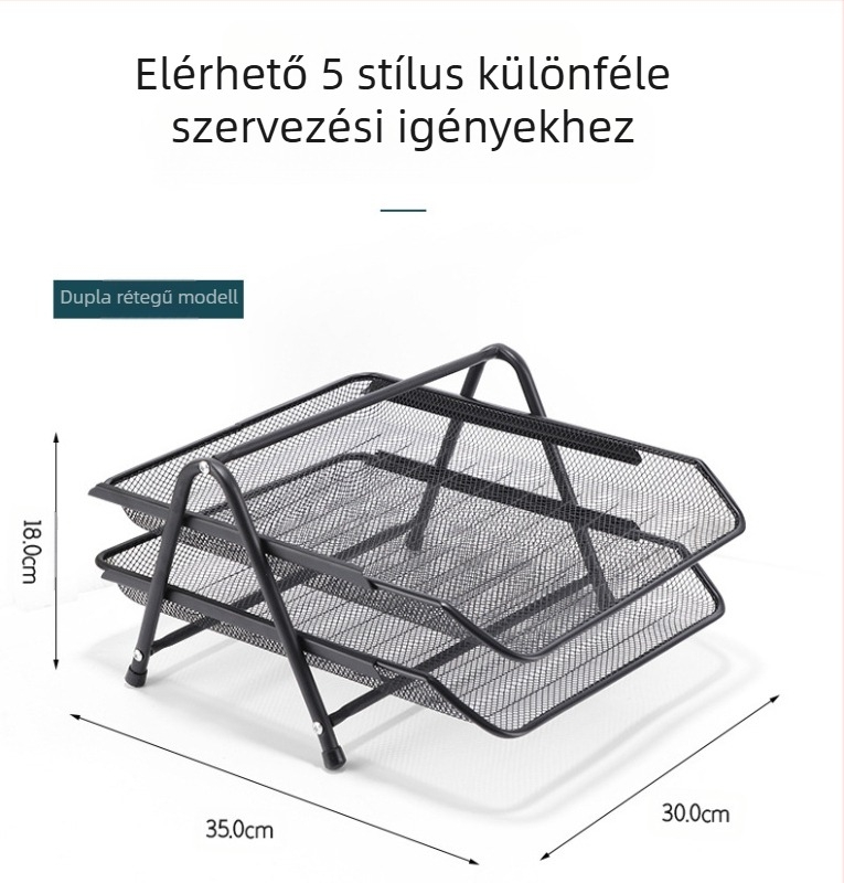 Fémes fájloszlopos állvány, 4 szint, modell CQY-2004-4, logóval testreszabható