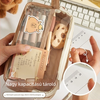 Oxford anyagú tolltartó, koreai stílusú, uniszex