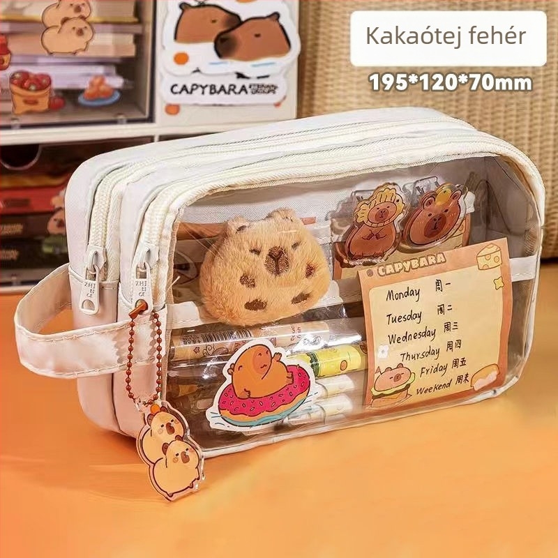 Oxford anyagú tolltartó, koreai stílusú, uniszex