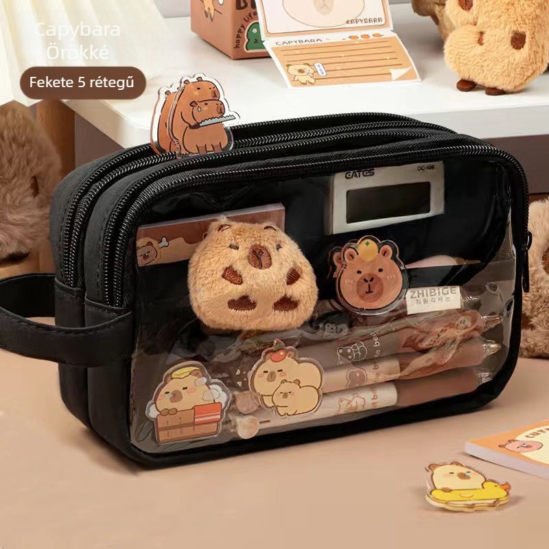 Oxford anyagú tolltartó, koreai stílusú, uniszex