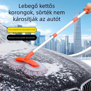 Chenille sörtés autómosó mop, alumínium cső, PP test, összecsukható kivitel, testreszabható