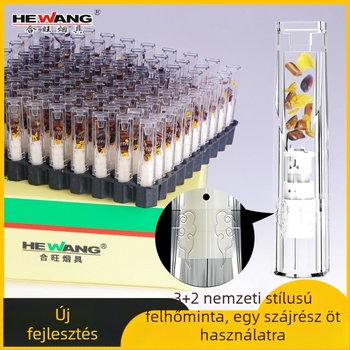 Egyszer használatos gyógynövény cigaretta szűrő, 100 db, Hewang, műanyag, univerzális durva/közepes/finom
