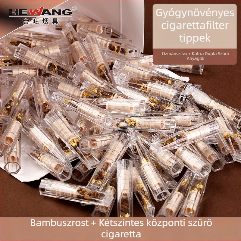 Egyszer használatos gyógynövény cigaretta szűrő, 100 db, Hewang, műanyag, univerzális durva/közepes/finom