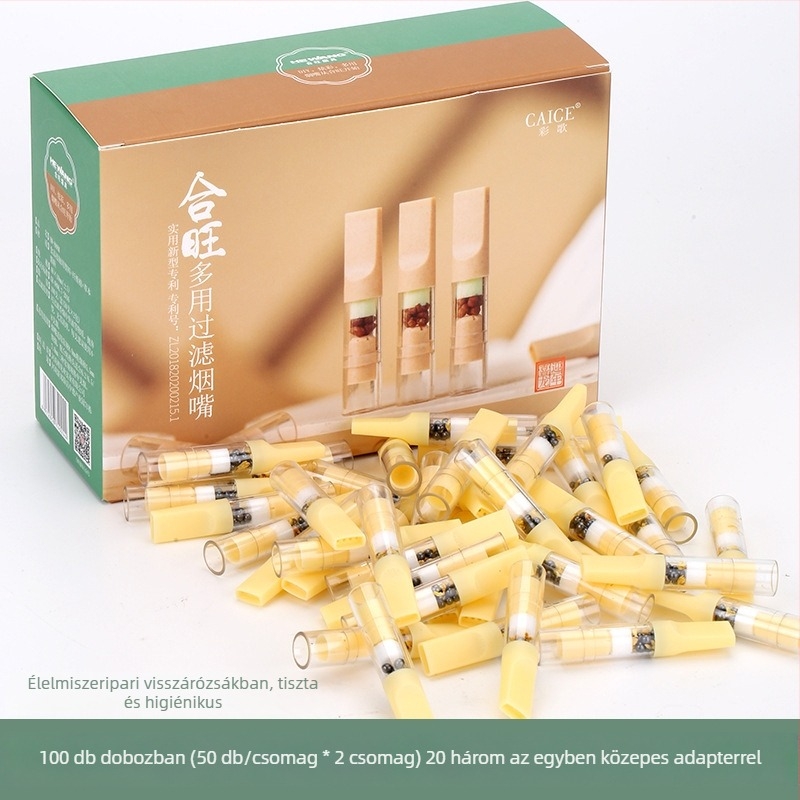 Egyszer használatos gyógynövény cigaretta szűrő, 100 db, Hewang, műanyag, univerzális durva/közepes/finom
