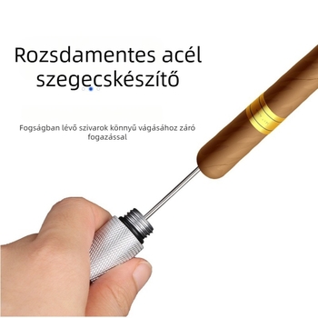 Szivar perforáló eszköz recés tűvel – alumínium ötvözet, testreszabható, minimalist dizájn