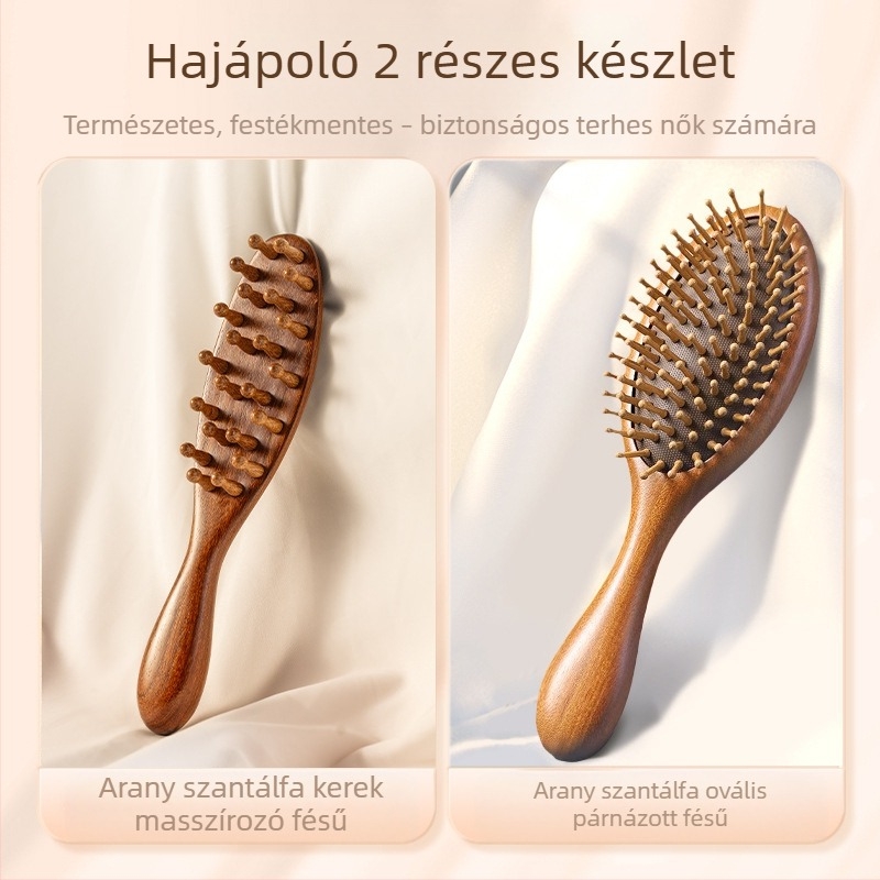 Niliya santalfa fejmasszázs kefe, meridián terápia, fejmasszázs eszköz, gua sha, antistatikus, univerzális kefe