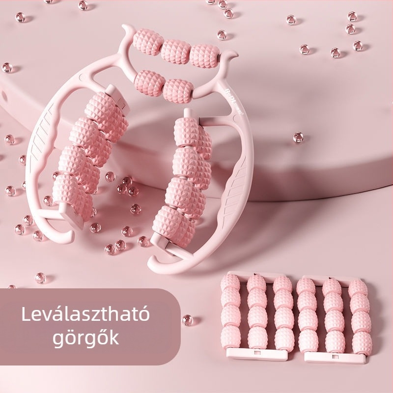 Vádli- és lábmasszírozó görgő — vádli masszírozás, karcsúsító eszköz, izomnyújtás, jóga segédeszköz