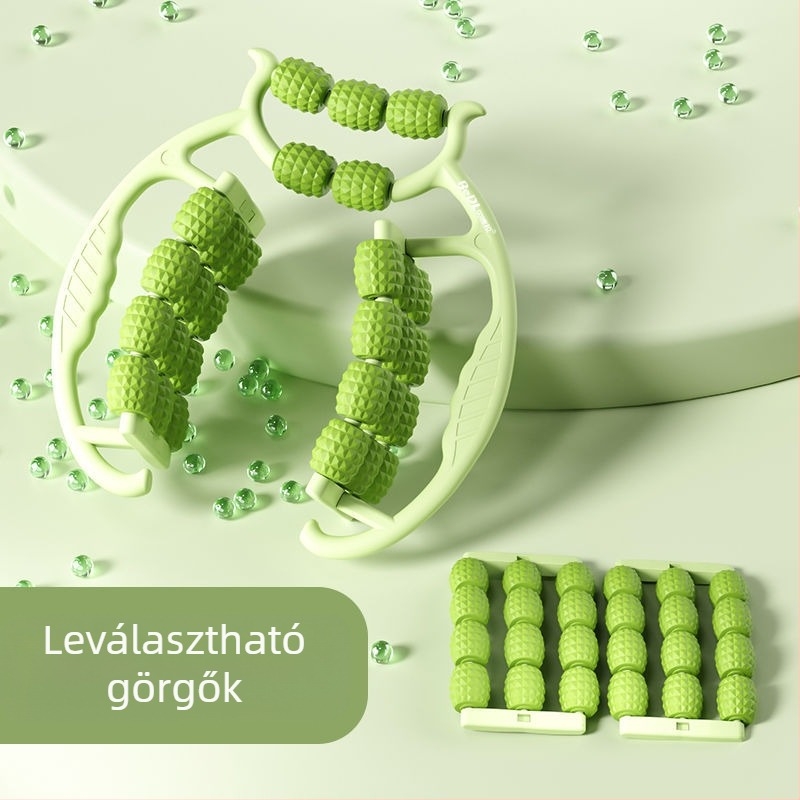 Vádli- és lábmasszírozó görgő — vádli masszírozás, karcsúsító eszköz, izomnyújtás, jóga segédeszköz