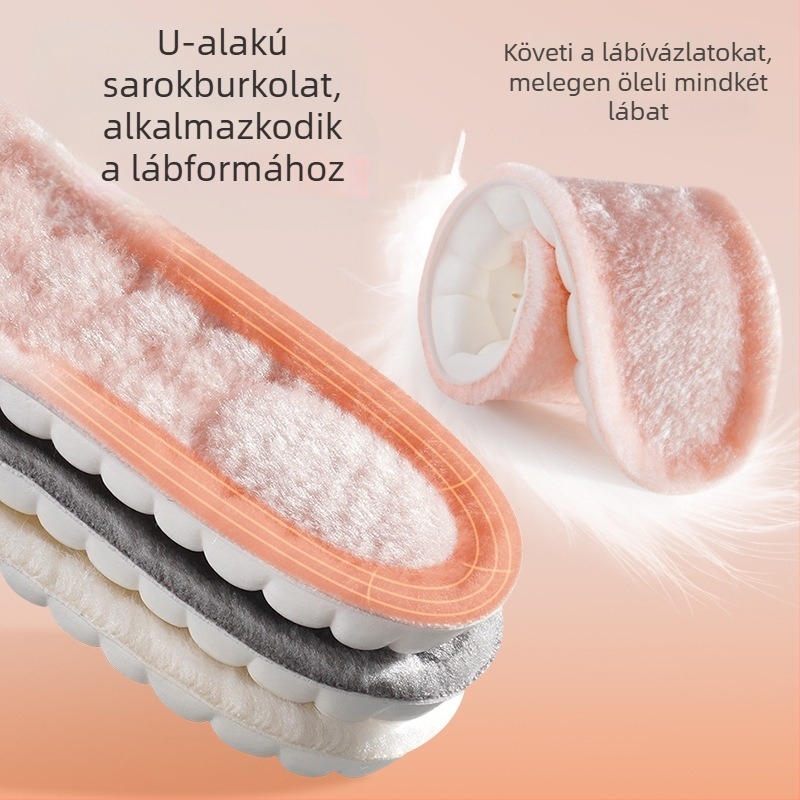 PU talpbetét – téli melegítés, teljes talpbetét, izzadság-elnyelés, antibakteriális, uniszex