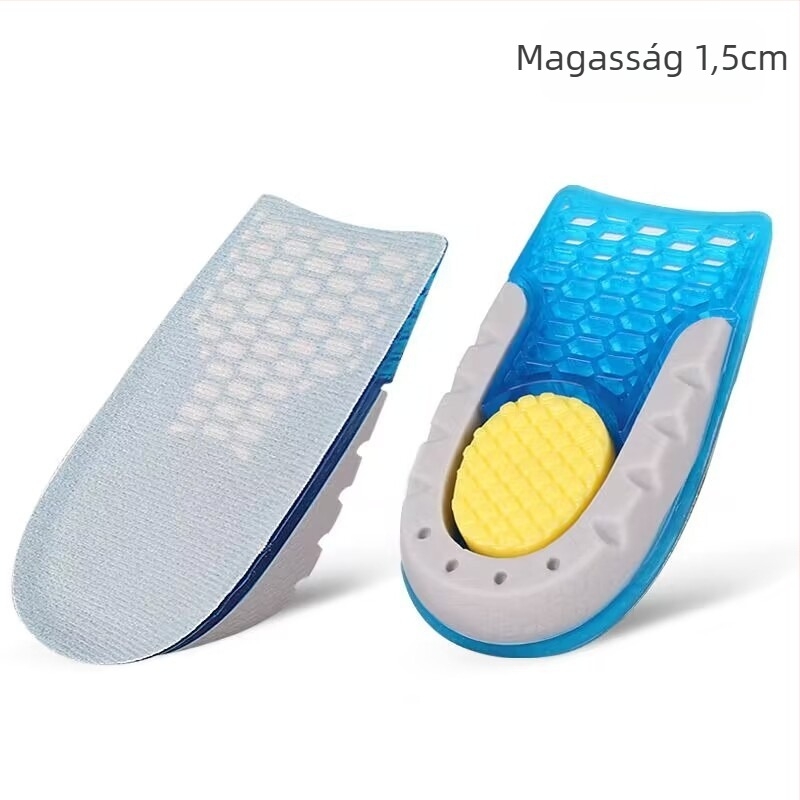 Sarokemelés talpbetét — Velvet-TPE-TPU anyag, lélegző fél-talp dizájn, emelési funkció; alkalmas futócipőkhöz, bőrcipőkhöz, csizmákhoz és casual/munka cipőkhöz; márka Shengtong Insole