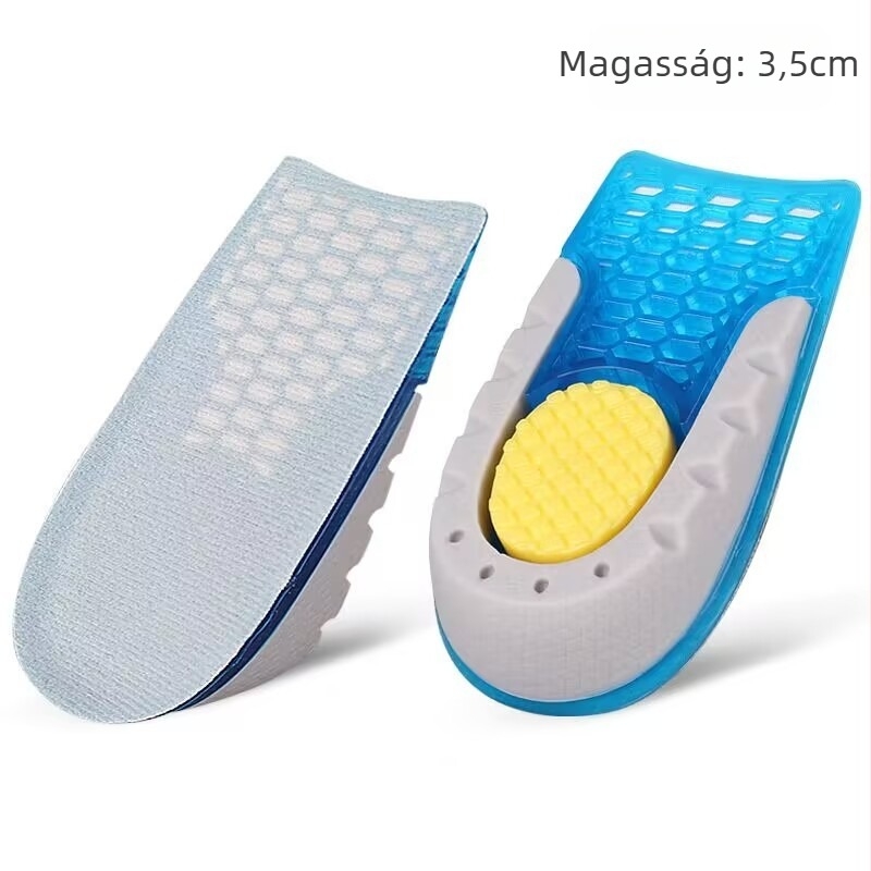 Sarokemelés talpbetét — Velvet-TPE-TPU anyag, lélegző fél-talp dizájn, emelési funkció; alkalmas futócipőkhöz, bőrcipőkhöz, csizmákhoz és casual/munka cipőkhöz; márka Shengtong Insole