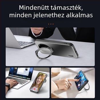 Kickstand tok Honor Magic7, Magic6 Pro és Magic5 Pro számára, teljes objektív védelem és ütésálló szilikon burkolat