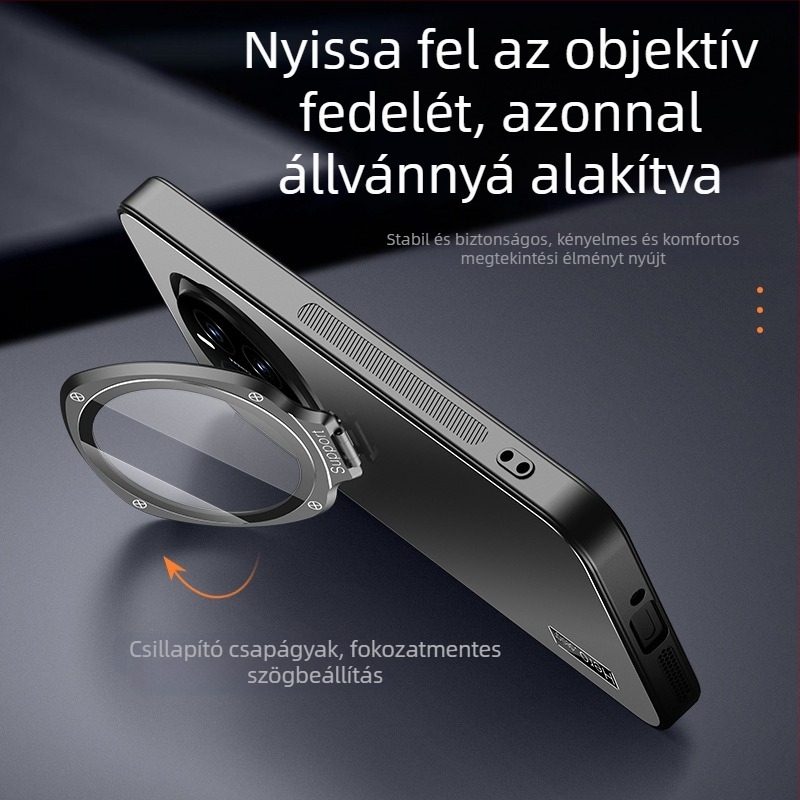Kickstand tok Honor Magic7, Magic6 Pro és Magic5 Pro számára, teljes objektív védelem és ütésálló szilikon burkolat