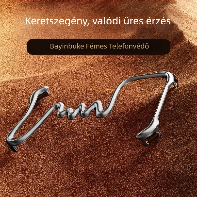 Fémkeretes telefonvédő iPhone 16 Pro Max-hoz – elektroplatírozott bevonat, hőelvezetés, kopásálló, ütésálló