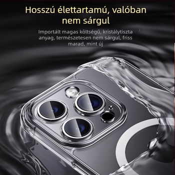 iPhone MagSafe szilikon tok, domborított dizájn, mágneses, ütésálló és esésálló