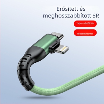 4 az 1-ben USB-C adatkábel, 60W gyors töltéssel, támogatja a Lightning, OTG és USB-C interfészeket