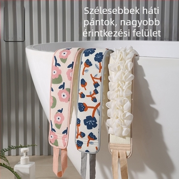 Fürdőlepedő hátápolási dizájnnal, kétfunkciós használat — Yimu, viszkóz + szivacs + PE, felnőttek, testreszabható doboz mennyiség