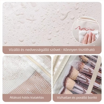 Sminktáska Friendly DRLSNB, PU anyagú, kocka alakú, utazáshoz, többfunkciós