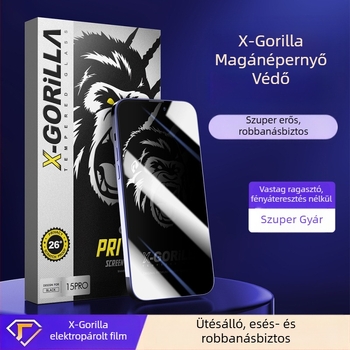 Elülső kijelzővédő üveg – anti-peeping, HD, teljes képernyő, edzett üveg