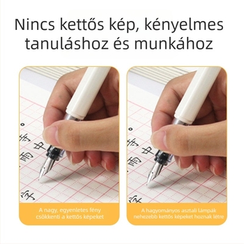 Csipeszes LED szemvédő asztali lámpa, USB-re tölthető, beépített akkumulátor, érintéses vezérlés, modern minimalist dizájn.