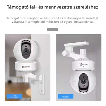 Pan-tilt kamera tartó, falra szerelhető, ABS, modell 204x, 360° forgás