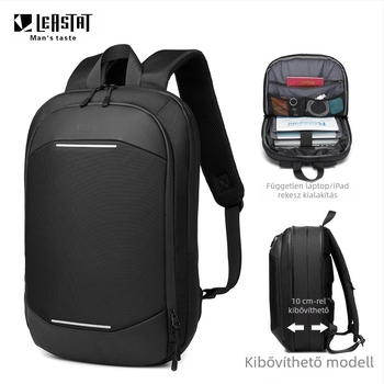 Leastat vékony laptop hátizsák – üzleti utazáshoz, 20-35L, Oxford anyag, vízálló, kopásálló, bővíthető