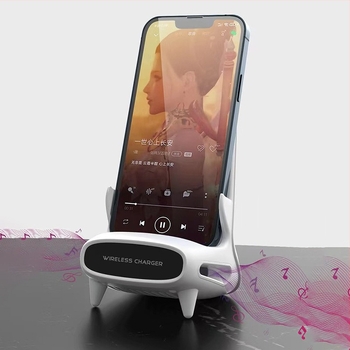 Mágneses vezeték nélküli töltő asztali állvánnyal, 3-in-1 töltési alap, Android-kompatibilis, Qi 15W