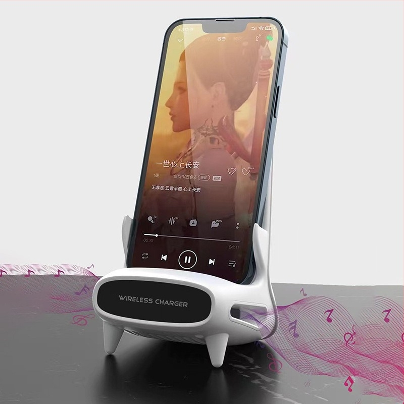 Mágneses vezeték nélküli töltő asztali állvánnyal, 3-in-1 töltési alap, Android-kompatibilis, Qi 15W