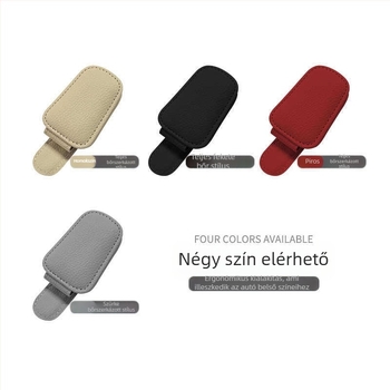 Autóba való szemüvegtartó klipszel és kártyatartó a napellenzőhöz - Anyag PU bőr, Eredet: Wenzhou, Testreszabás elérhető