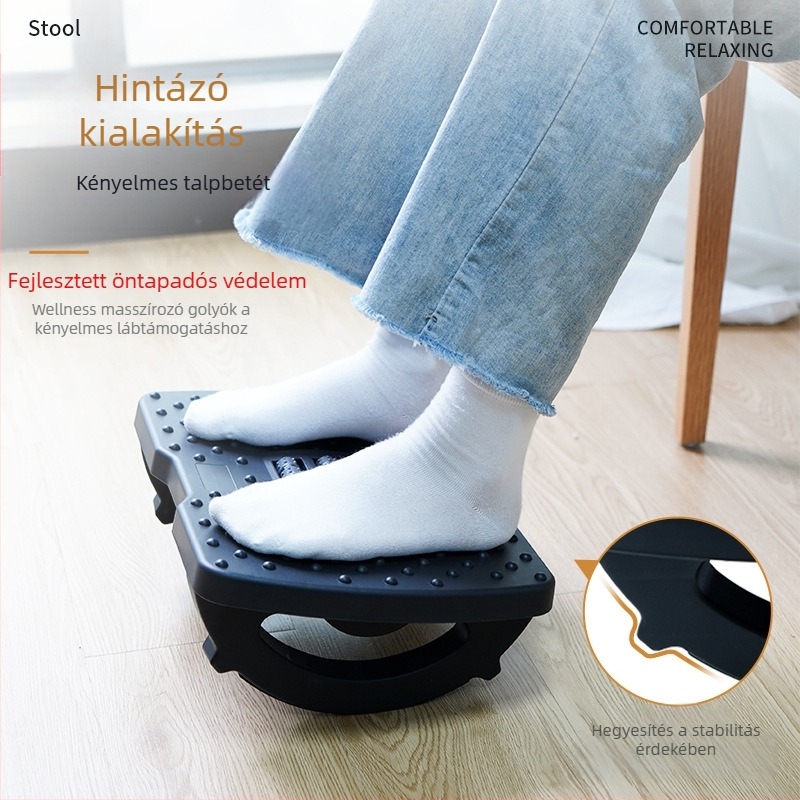 Íróasztal alatti lábtámasz, csúszásmentes, lengő dizájnnal, műanyag PP töltettel, testreszabható, modell Shake upgraded pedal