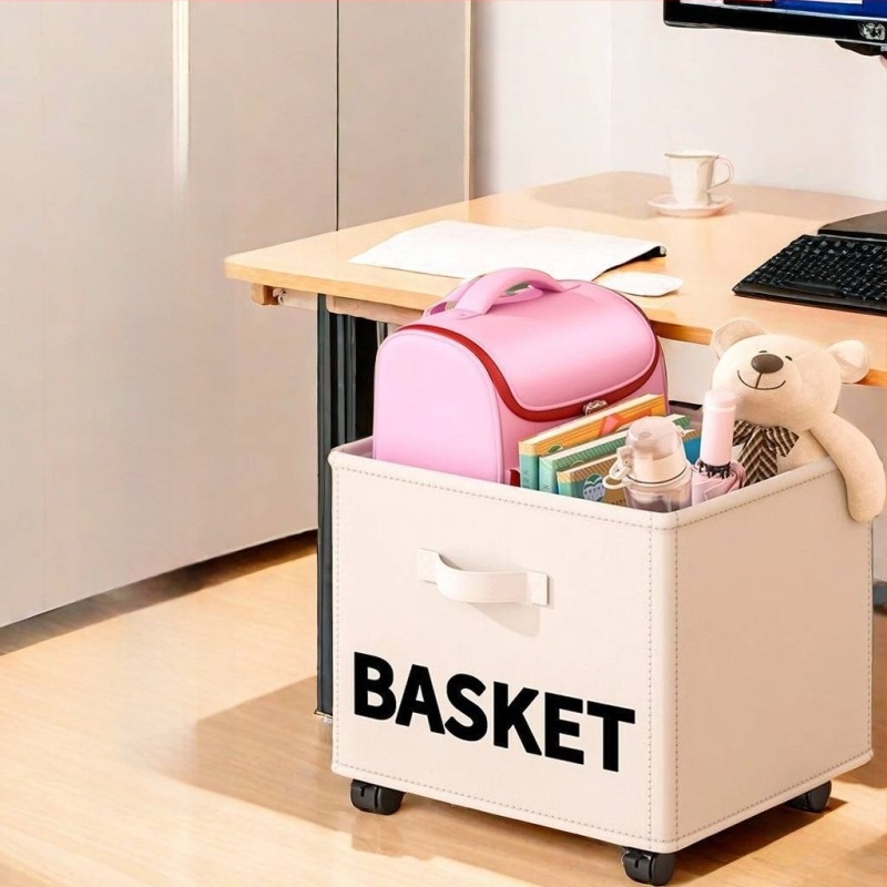 Íróasztal alatti gurulós tároló, acélkeret, 600D Oxford anyag, modell 01b1218, 30 darabos készlet, modern minimalista stílus