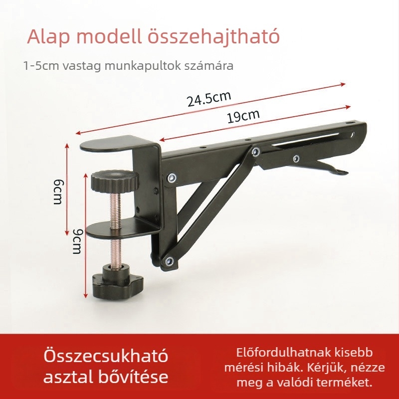 Íróasztal-Extendáló – összecsukható, fúrásmentes, 6 rétegű szénacél, asztali felszereléshez, többfunkciós