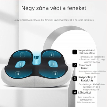 Légáteresztő memóriahabos ülőpárna, vastag, hosszú ülésekhez az irodában.