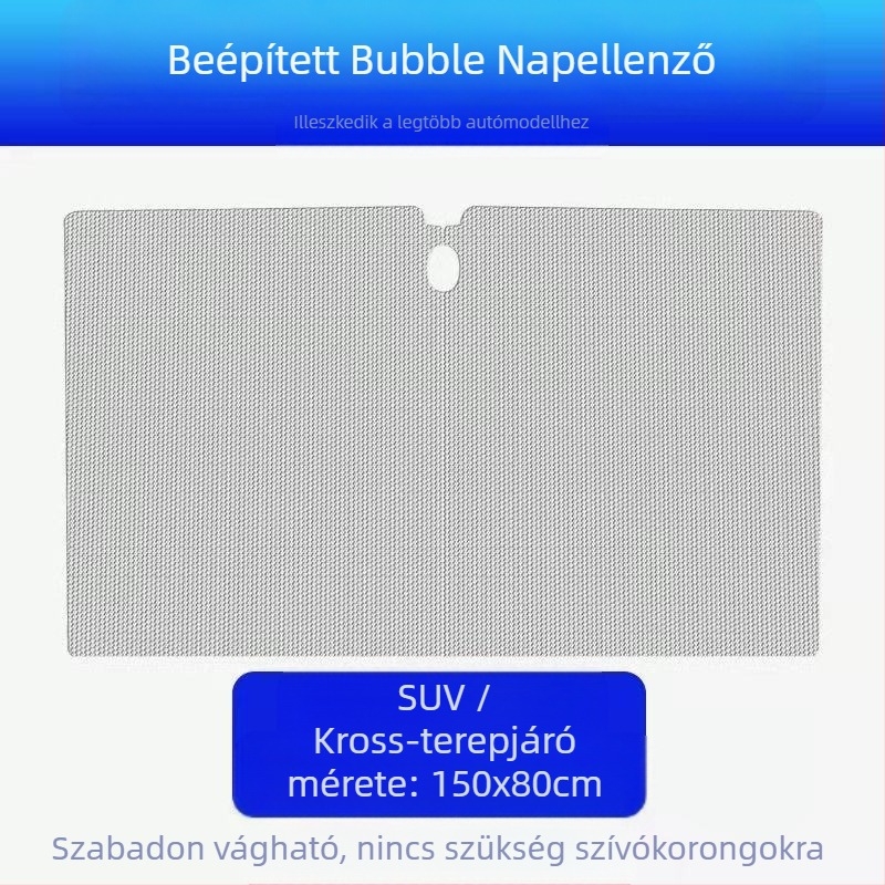 Autó napellenző összecsukható buborék dizájnnal, DIY testreszabható, alumíniumfóliás hőszigetelés, elülső pajzs (320 g)