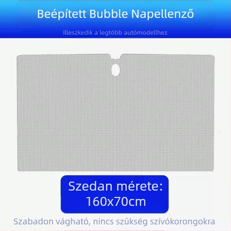 Autó napellenző összecsukható buborék dizájnnal, DIY testreszabható, alumíniumfóliás hőszigetelés, elülső pajzs (320 g)
