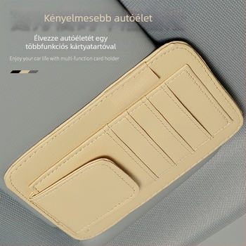 Autós szemüvegklip és tok – PU bőr, DUKU márka, funkciók: szemüvegklip, jegytartó, bizonyítéktartó, napsütés elleni védelemre, hosszú élettartam
