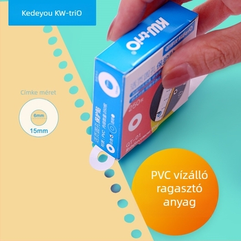 KW-TRIO QT-01 Lyukvédő matrica géphez, Átlátszó, 250 db/doboz, Nyomtatási folyamat