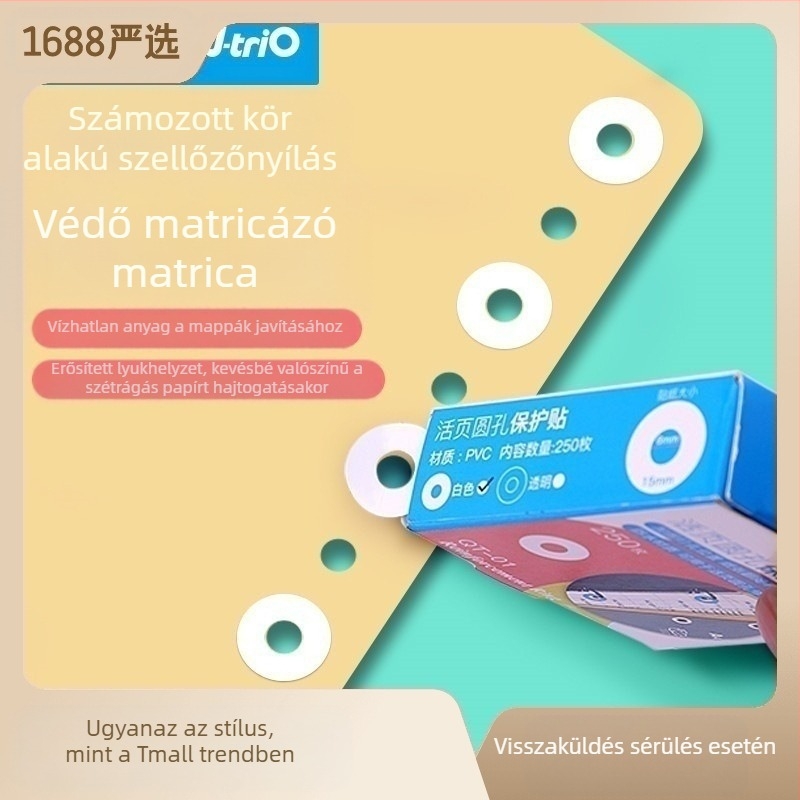 KW-TRIO QT-01 Lyukvédő matrica géphez, Átlátszó, 250 db/doboz, Nyomtatási folyamat