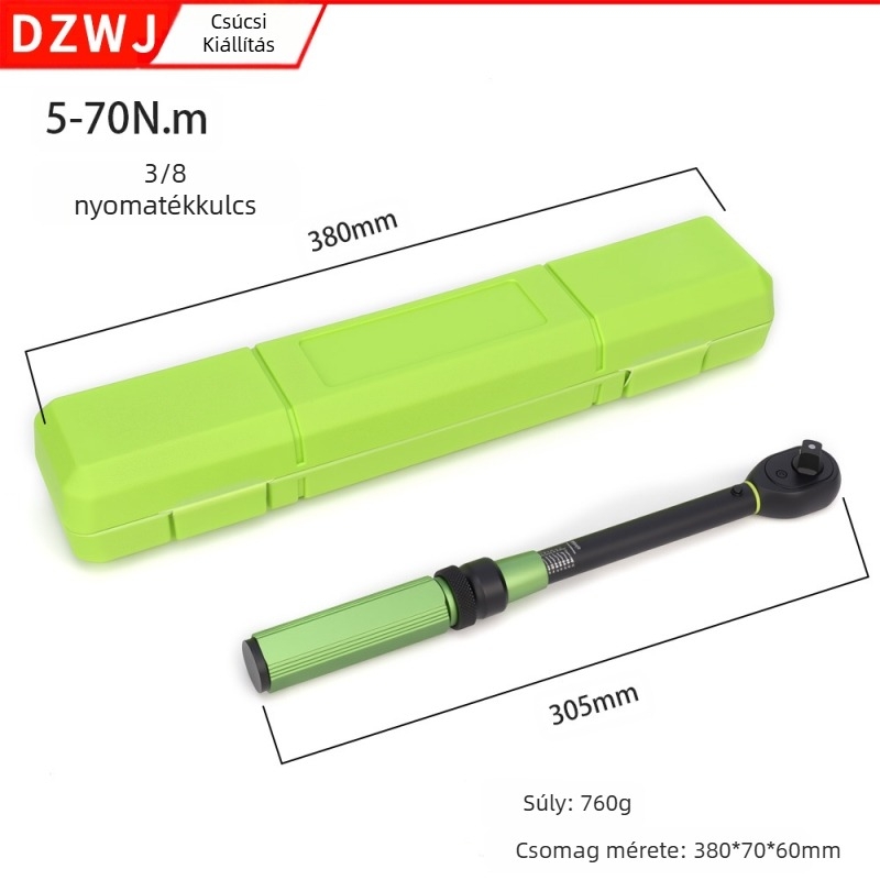 Nyomatékkulcs DZT, skála-típusú kijelző, elektroplattolt felület, pontosság ±0.1, súly 1.7