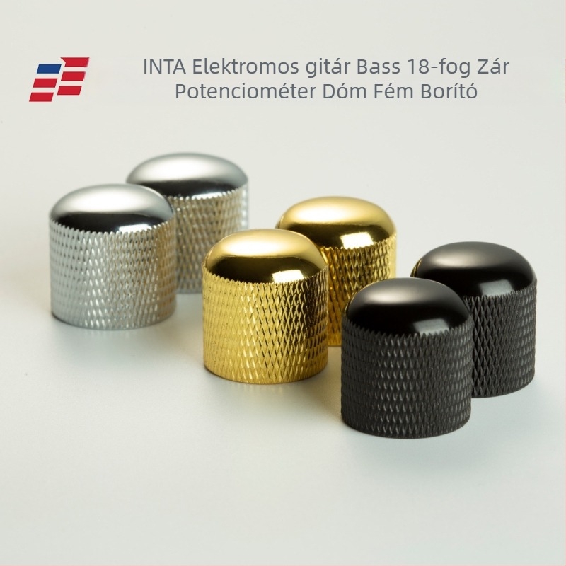 INTAI YT22-CP Fém potenciométer gomb elektromos gitár és basszushoz — kupola alakú fedél, hangerő- és tónuskapcsoló, nyugati húros hangszer kiegészítők