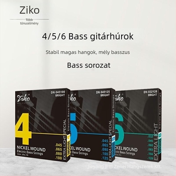DN Series DN-4/5/6 húrok elektromos gitárhoz, nikkelacél bevonattal, rozsdamentes, egyenként csomagolva