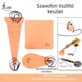 LADE ND285 Szaxofon tisztító készlet, pamut anyag, OPP zacskó, hangszerhez