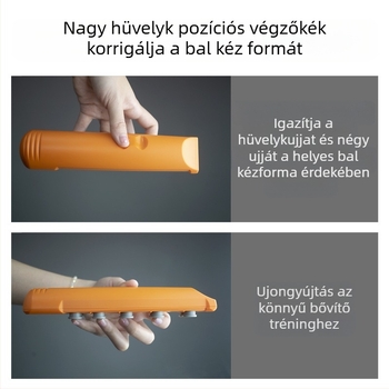 Gitár ujjak gyakorló PC anyagból, 10 darabos készlet, ujpozicionáló és skála-mátrix edző